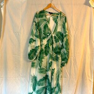 Palm Leaf Kimono Coverup